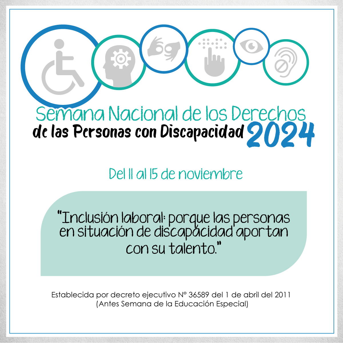 Afiche Semana Derechos Personas Discapacidad 2024